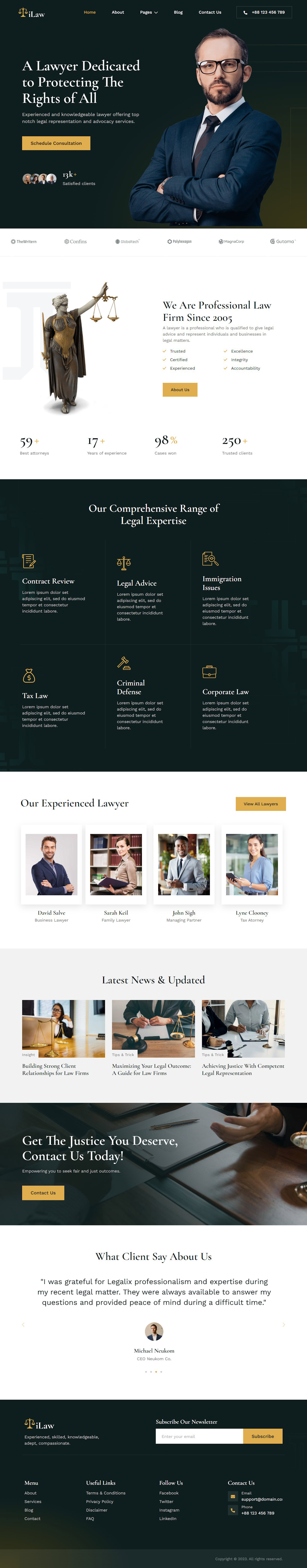 Attorney and Real Estate Website Example – Clean Design Launch