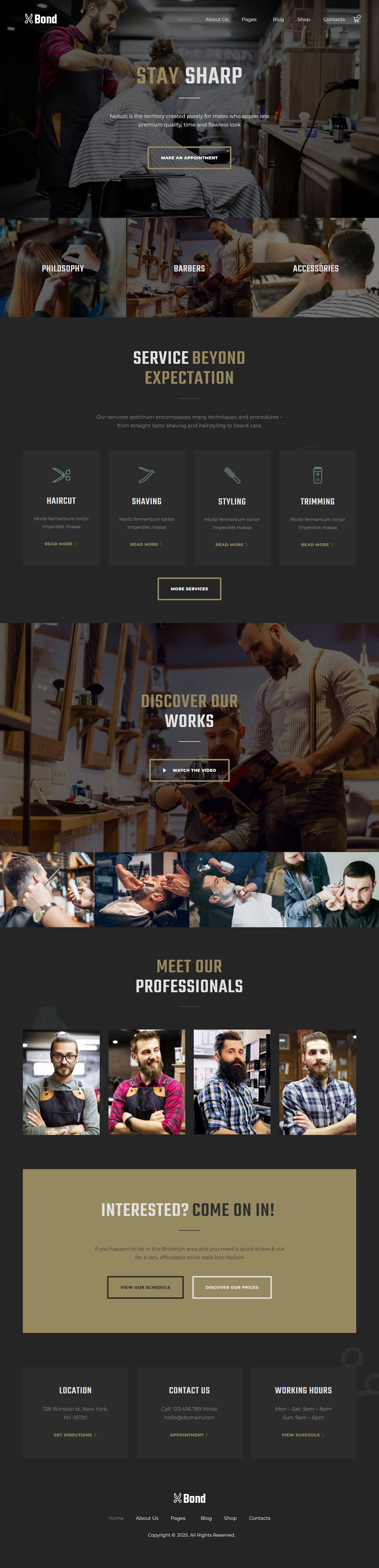 Barber and Beauty Salon Website Example – Clean Design Launch