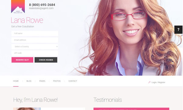 Female Real Estate Agent – Clean Design Launch