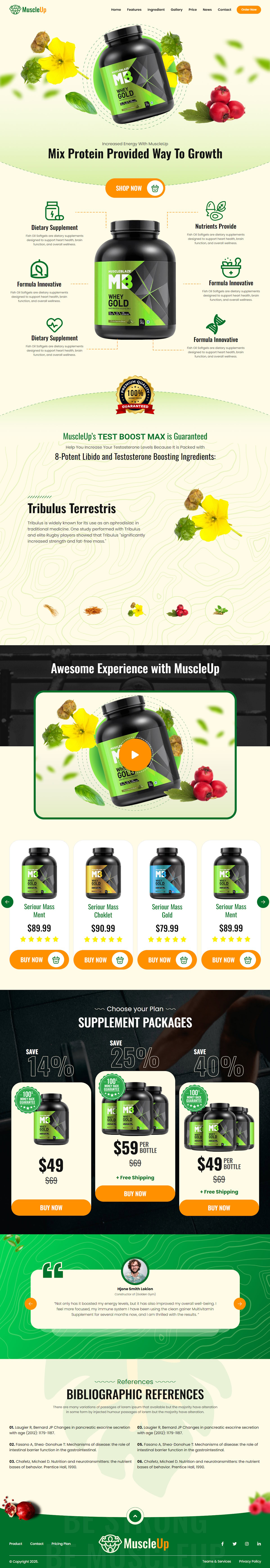 Health Supplement E-Commerce Website Example – Clean Design Launch