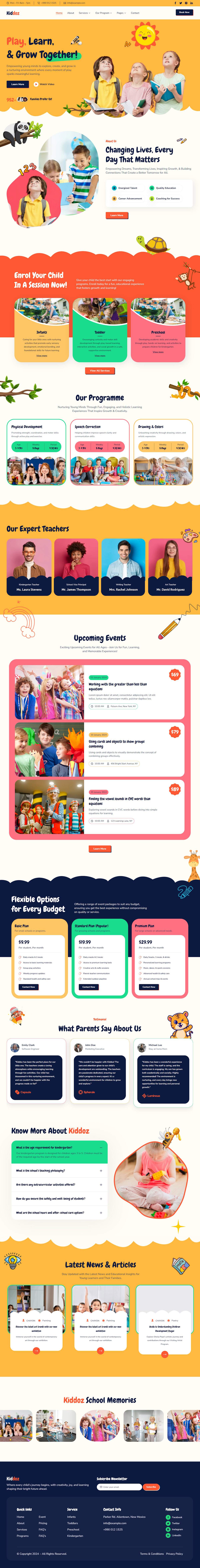 Prechool and Daycare Website Example – Clean Design Launch