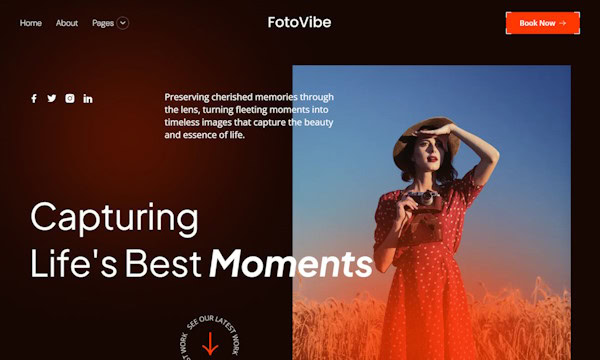 Professional Photographer – Clean Design Launch